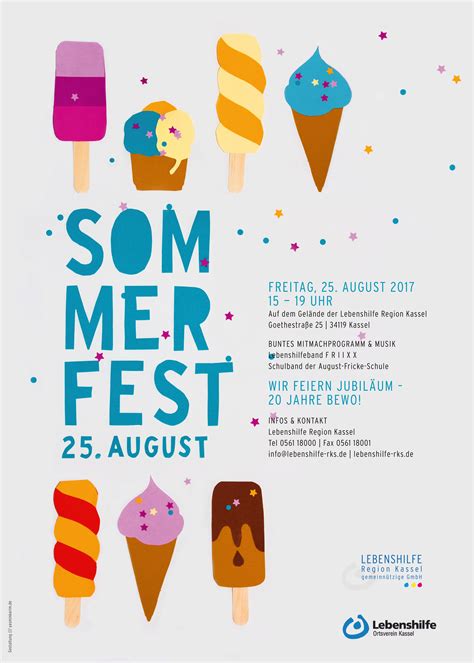 Lebenshilfe Sommerfest Plakat 2017 Sommerfest Kindergarten Einladung