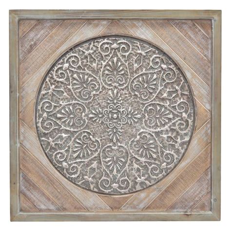 Three Hands Medallion Wall Decor In Brown Metal 30 H 57095 The