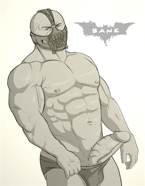 Rule 34 Bane Batman Series Dc Erection Human Male Male Only Muscles Penis Solo Standing