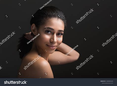 Portrait Nude Woman Looking Camera Smile Stock Photo Edit Now