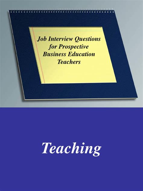 Job Interview Questions For Prospective Pdf Educational Technology