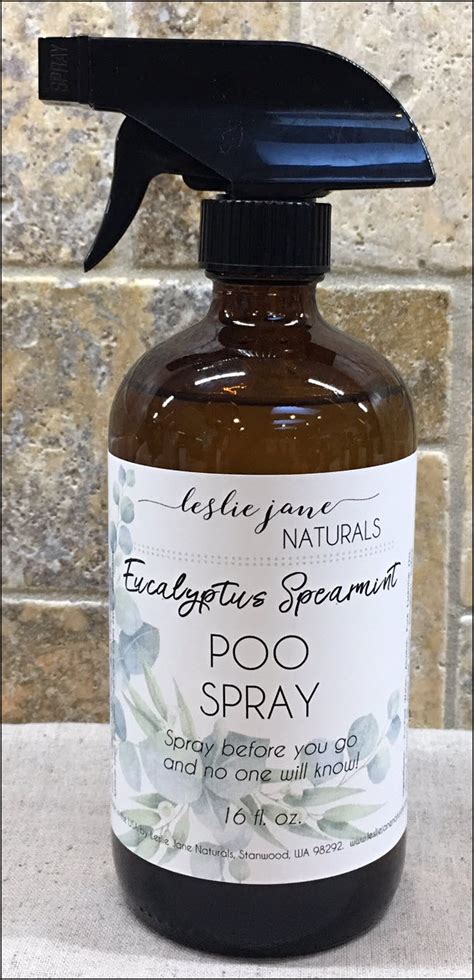 Poo Spray Odor Eliminator 16 Ounce Leslie Jane Naturals