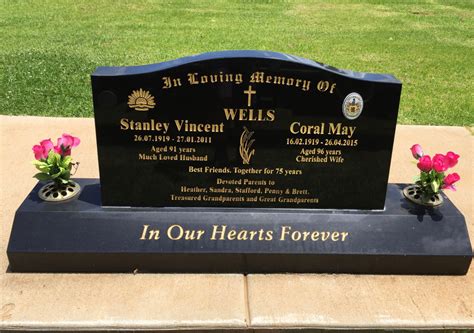 You can also find appropriate words in one of our extensive selection of funeral poems, popular funeral songs or our library of funeral hymns. Headstones & Plaques — Stonescene Monuments & Restorations