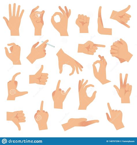 Collection Of Different Hand Gestures Signs Shown Vector Image Sexiz Pix