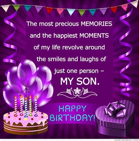 Have a wonderful birthday, from my heart to yours. Birthday Wishes for Son Pictures and Graphics ...
