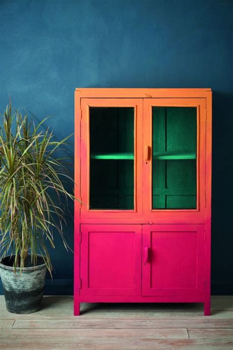 Chalk Paint Project How To Create An Ombre Sunset Cabinet The