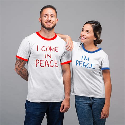 I Come In Peace Shirt Couple Matching Tee
