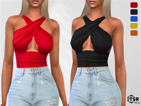The Sims Resource Crossed Crop Tops