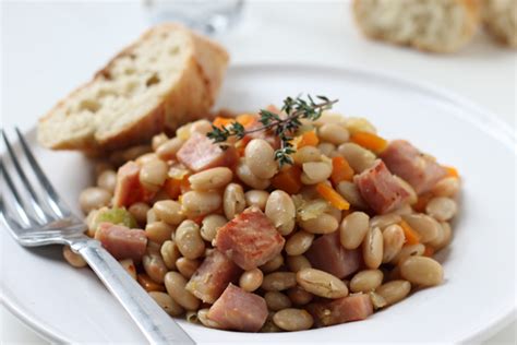 Bring to a boil then reduce the heat to low and simmer, partially covered, for 10 minutes to meld the flavors. Family Ham & Beans Dinner | Randall Beans Recipes