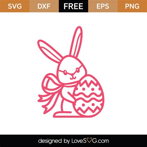 Free Easter Bunny SVG Cut File - Lovesvg.com