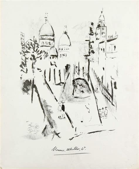 Maurice Utrillo 1883 1955 Vue Du Sacré Coeur Estampe Si