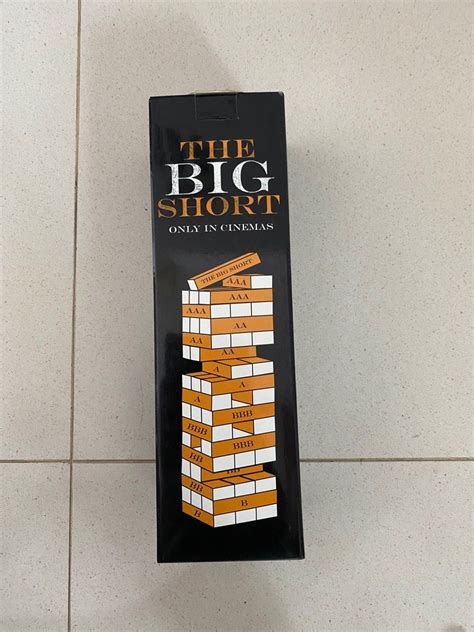 The Big Short Jenga Game Hobbies And Toys Toys And Games On Carousell