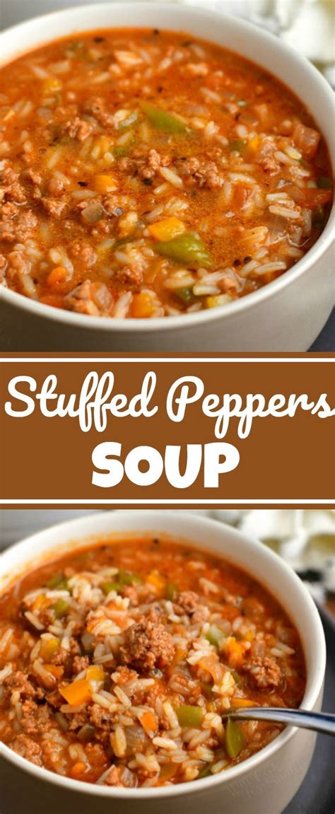 How to make stuffed pepper soup. Homemade Stuffed Pepper Soup in 2020 | Stuffed peppers ...