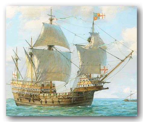 Henry Viiis Ship Mary Rose Geoff Hunts Painting The Mary Rose Was A
