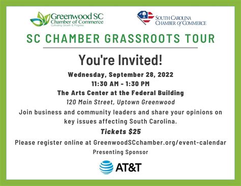 Sc Chamber Grassroots Tour Greenwood Chamber Of Commerce Sc