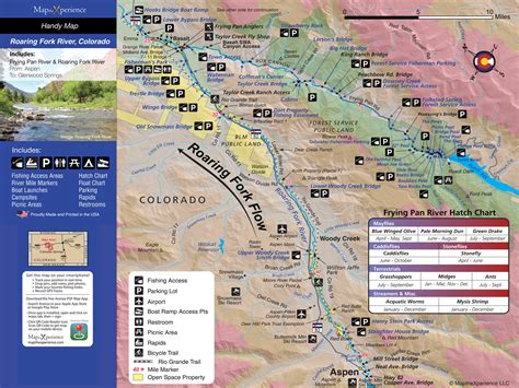 Roaring Fork River Colorado Fishing Map