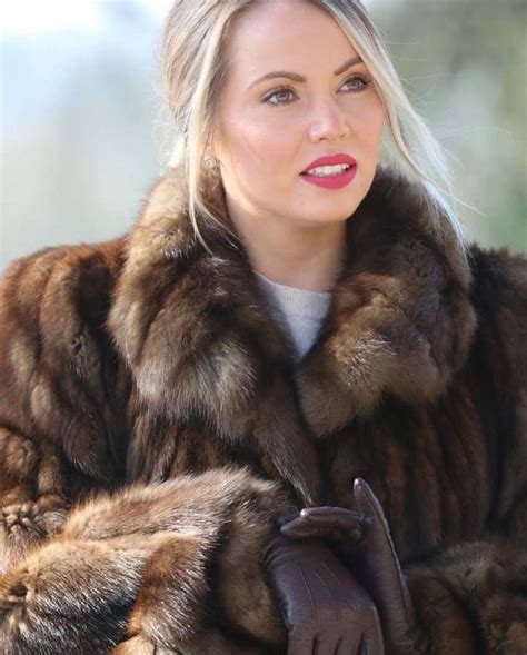 sable fur coat mink fur daria stylish winter coats fur coat fashion black leather gloves