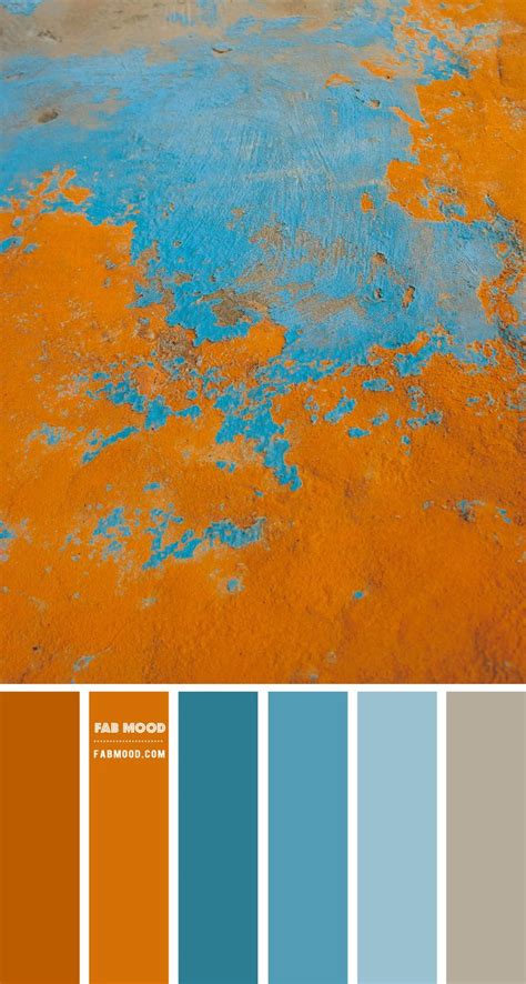 Teal and orange procreate color palette: Blue Teal and Pumpkin Colour Scheme - Colour Palette #89 ...