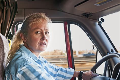 Female Truck Driver Rolling Strong