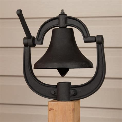 Heavy Duty Vintage Cast Iron Dinner Bell Black Powder Coat Dinner