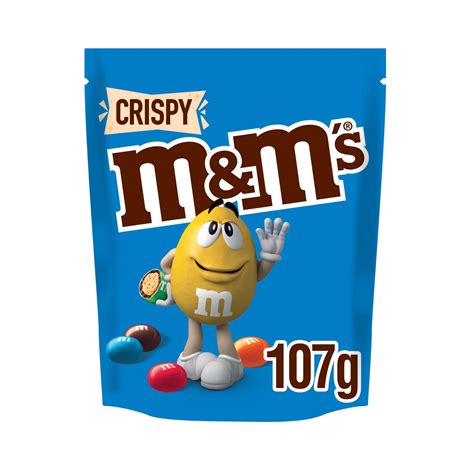 Mandms Crispy Milk Chocolate Bites Pouch Bag 107g Single Chocolate