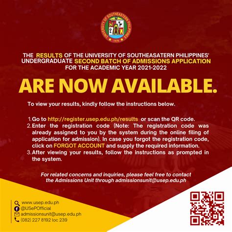 Usep Second Batch Of Admissions Application For Ay 2021 2022