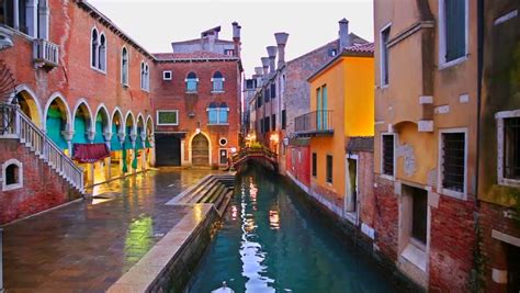 Beautiful Venice Italy Motor Boat Stock Footage Video