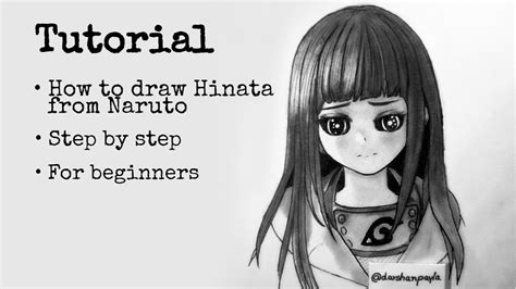 How To Draw Hinata From Naruto Pencil Drawing Youtube
