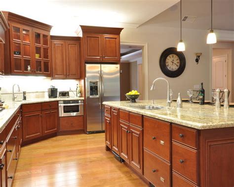 English kitchen, cherry wood cabinets with black glaze. Brazilian Cherry Wood Floors Ideas, Pictures, Remodel and ...