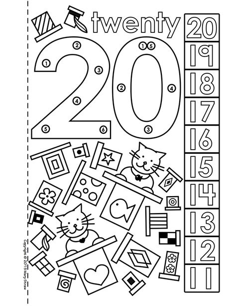 Number Coloring Pages 1 20