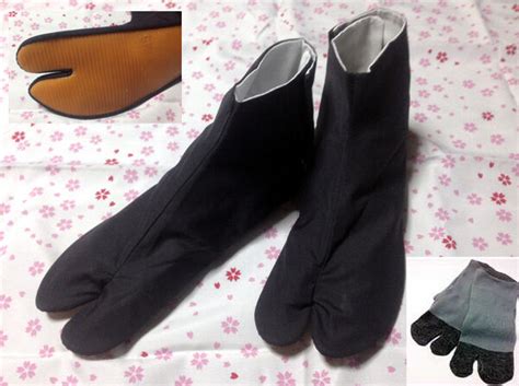 Similar to tabi socks in both appearance and construction, jika tabi have a divided toe; Japanese Jika Tabi Boots Low Tops Ninja Bushido Shoes ...