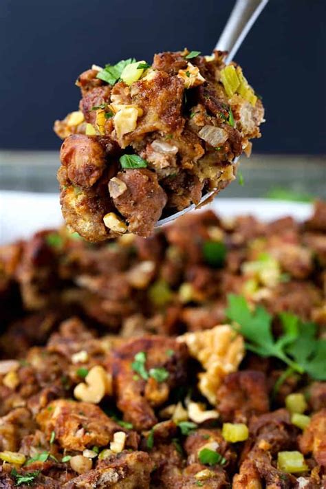 We finish our mac and cheese under the broiler to melt and brown the top layer of cheese. Waldorf Chicken Sausage Stuffing Recipe | Insanely Delicious!