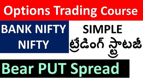 A bear put spread consists of one long put with a higher strike price and one short put with a lower strike price. BANK NIFTY Bear Put Spread(Telugu) | Option Strategy - YouTube