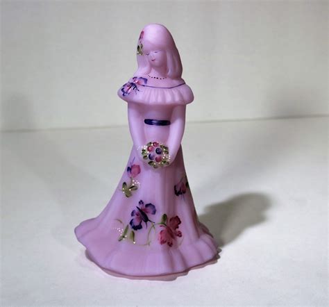 Fenton Art Glass Flutter Floral Bridesmaid Doll In Lavender Alexandrite