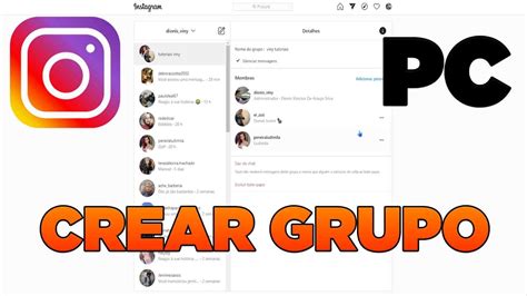 Como Crear Un Grupo En Instagram Pc Youtube
