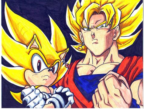 Super Sonic And Ssj Goku By Trunks24 On Deviantart
