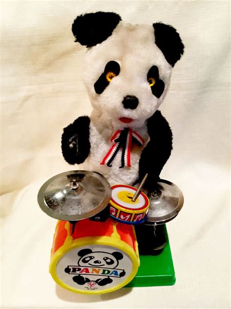 Son A1 Toys Panda Bear Playing The Drums Antique Toys Library