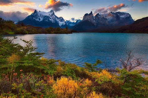 Hd Wallpaper Torres Del Paine National Park Patagonia Chile Lakes