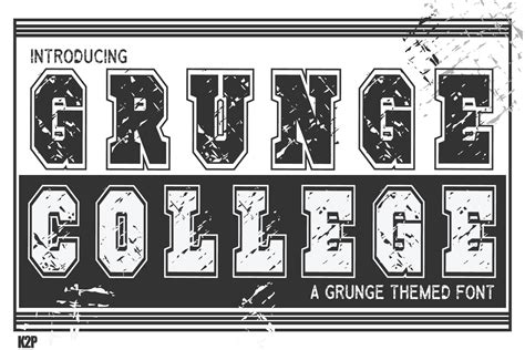 Grunge College Font By Ktwop · Creative Fabrica