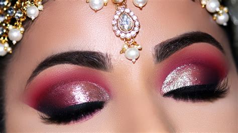 step by step indian asian bridal eye makeup tutorial glitter cutcrease daytime wedding look