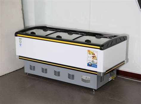 2m Commercial Chest Freezer Glass Top Ice Cream Ce