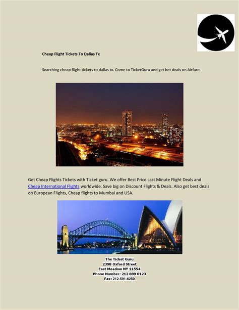 Cheap Flight Tickets To Dallas Tx By Alexender Brook Issuu