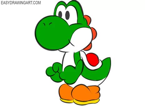 How To Draw Yoshi Easy Drawing Art