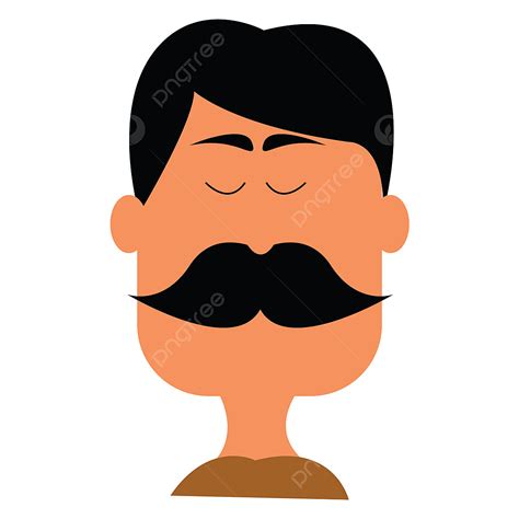 Big Mustache Clipart Vector A Man With Big Mustache Vector Or Color