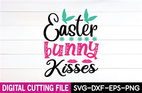 Easter Bunny Kisses Svg Design Graphic By Jannatulcreation · Creative