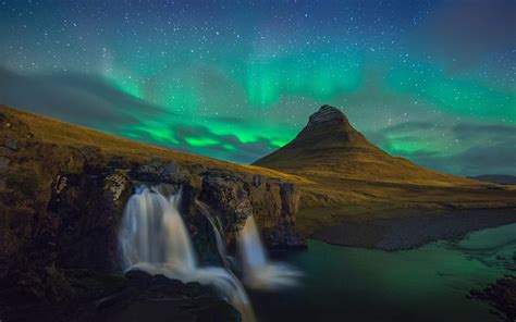 Time Lapse Photography Of Waterfalls Stream Nature Landscape Aurorae