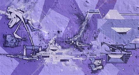Purple Power Graffiti Wall Mural And Photo Wallpaper Photowall