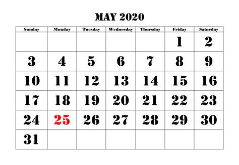 May 4 2020 Calendar Calendar Printables Free Templates