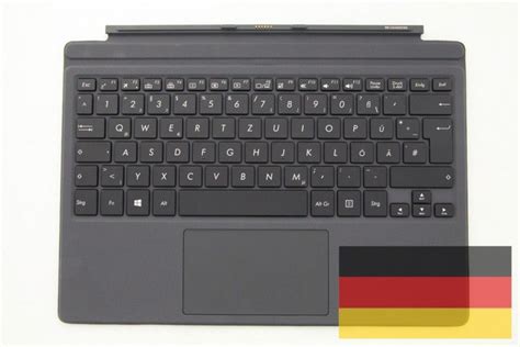 German Qwertz Black Keyboard With Grey Protective Stand 3 Pro