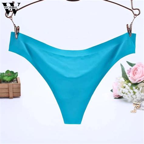 Sexy Women Invisible Underwear Thongs Sexy G Strings Ice Silk Seamless Womens Panties Amazing In
